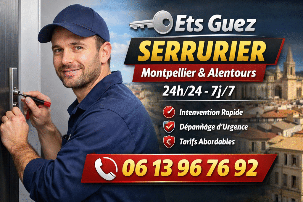 serrurier montpellier pas cher 24/24 7j/7